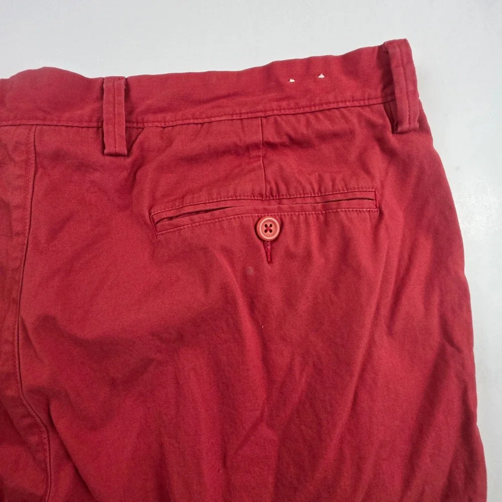 J.Crew Chino Shorts Mens 35 Red Classic Fit Preppy Style Cotton Summer Fashion